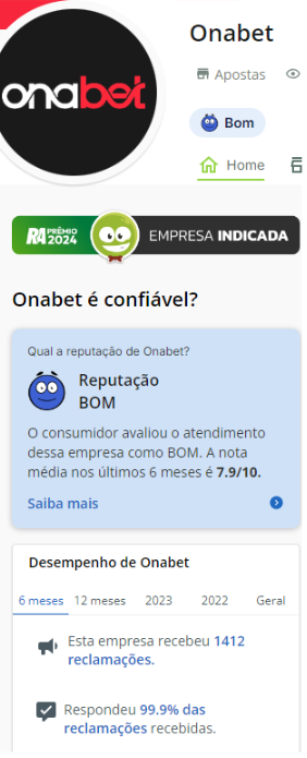 onabet reclame aqui